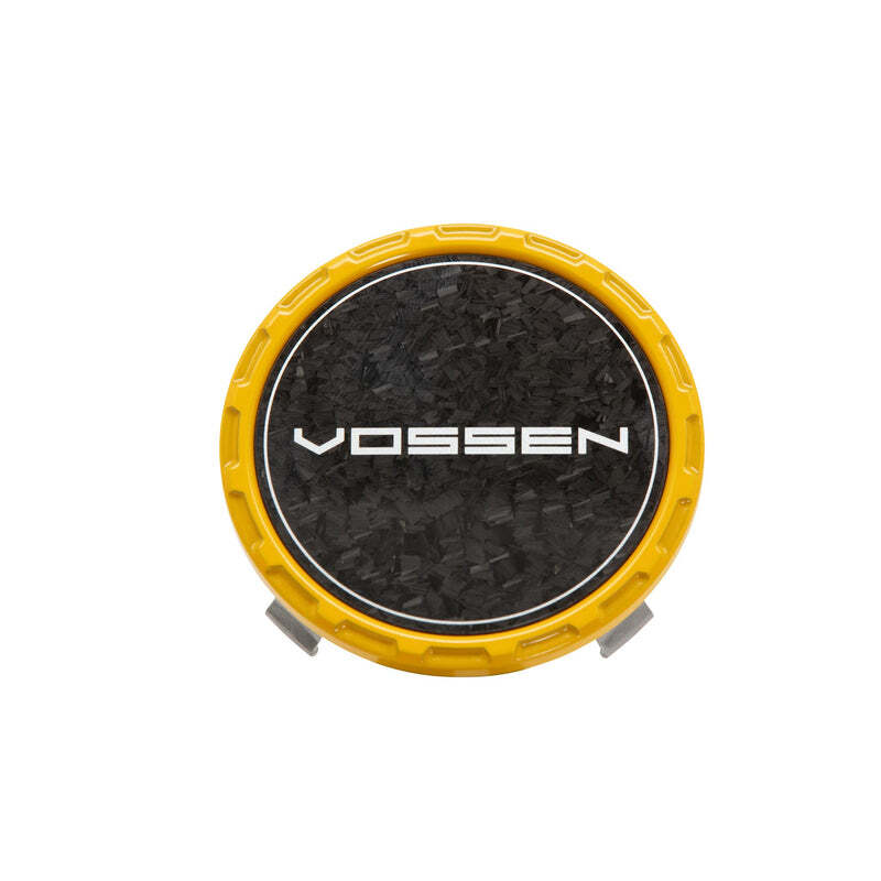Vossen Classic Carbon Billet Sport Cap 2.0 - Large (VHFL) - Yellow - Forged (Gloss) Wheel Center Caps Vossen