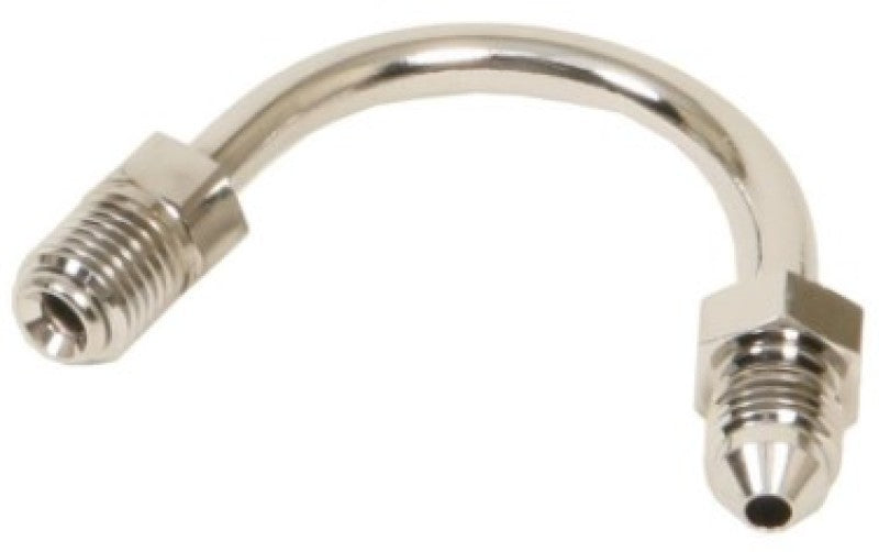 Russell Performance 3/8in-24 Inverted Flare to Male -3AN Steel Chrome 150 Degree Brake Line Fitting Fittings Russell