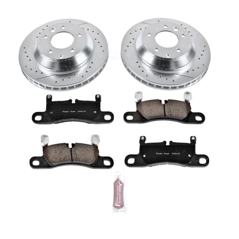 Power Stop 11-18 Porsche Cayenne Rear Z23 Evolution Sport Brake Kit Brake Kits - Performance D&S PowerStop