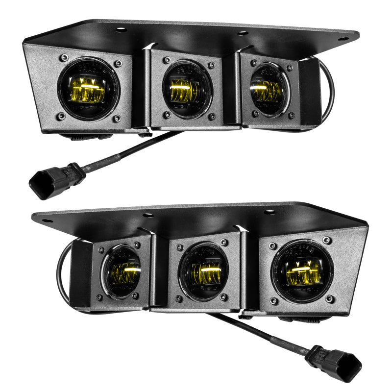 ORACLE Lighting 21-22 Ford Bronco Triple LED Fog Light Kit for Steel Bumper - Yellow Fog Lights ORACLE Lighting
