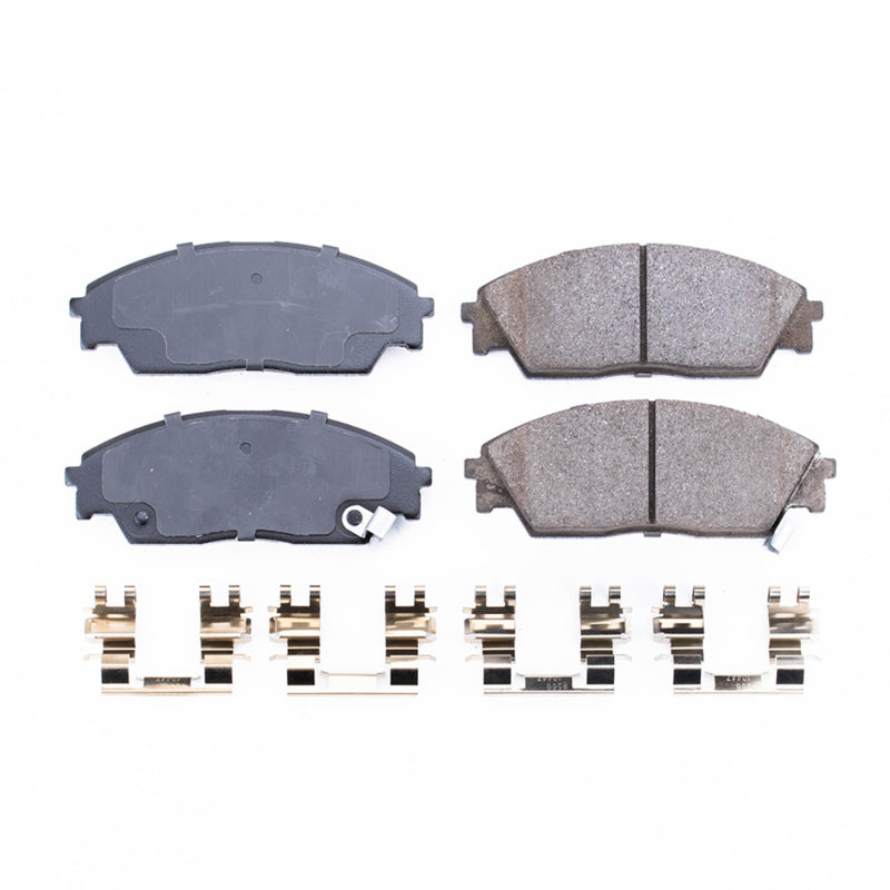 Power Stop 90-91 Honda Civic Front Z17 Evolution Ceramic Brake Pads w/Hardware Brake Pads - OE PowerStop