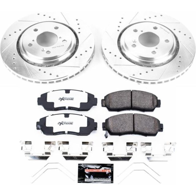 Power Stop 15-17 Honda Odyssey Front Z26 Street Warrior Brake Kit Brake Kits - Performance D&S PowerStop