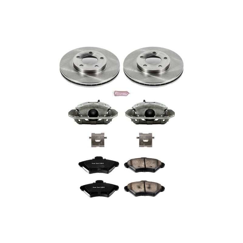 Power Stop 94-98 Ford Mustang Front Autospecialty Brake Kit w/Calipers Brake Kits - OE PowerStop