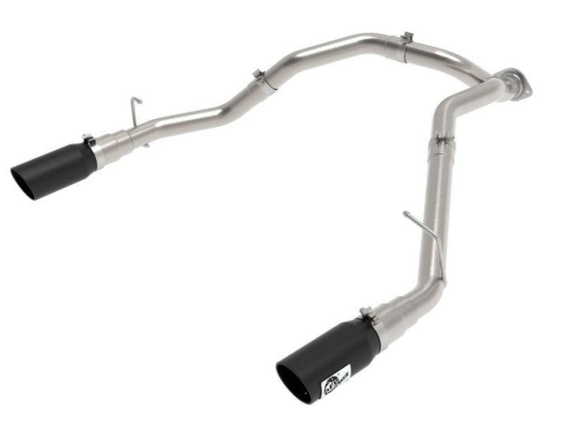aFe Large Bore-HD 3 IN 409 Stainless Steel DPF-Back Exhaust System w/Black Tip RAM 1500 20-21 V6-3.0 DPF Back aFe