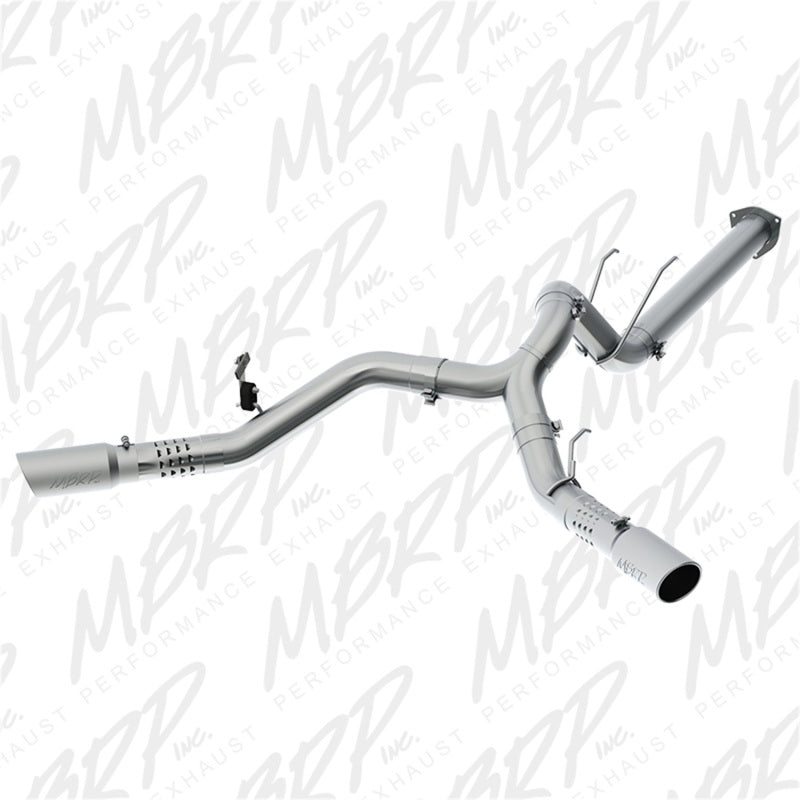 MBRP 17-19 Ford F-250/350/450 6.7L 4in Filter Back Cool Duals T409 Exhaust System DPF Back MBRP