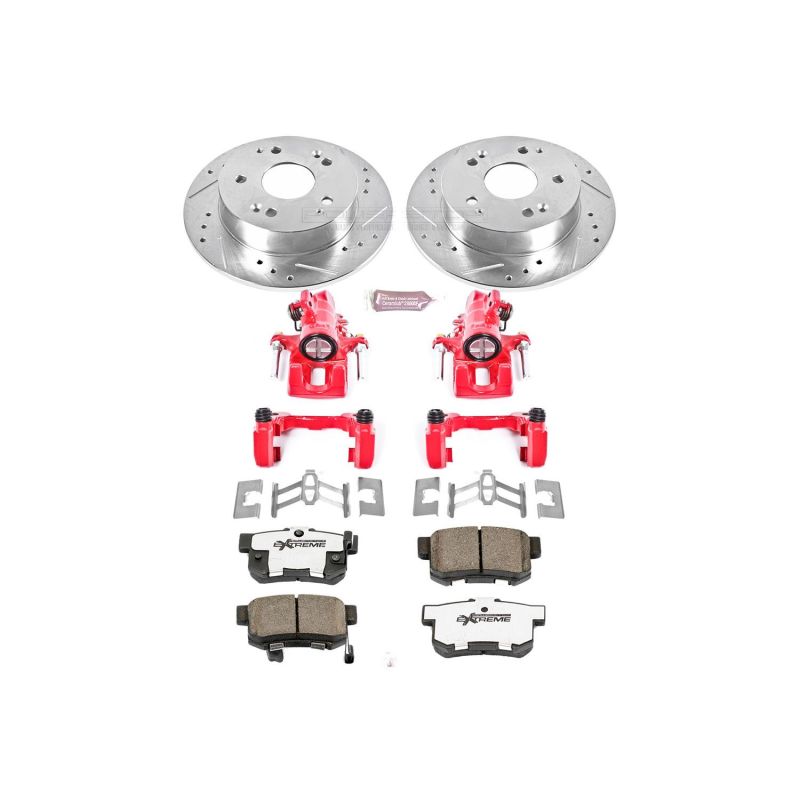 Power Stop 02-06 Acura RSX Rear Z26 Street Warrior Brake Kit w/Calipers Brake Kits - Performance D&S PowerStop