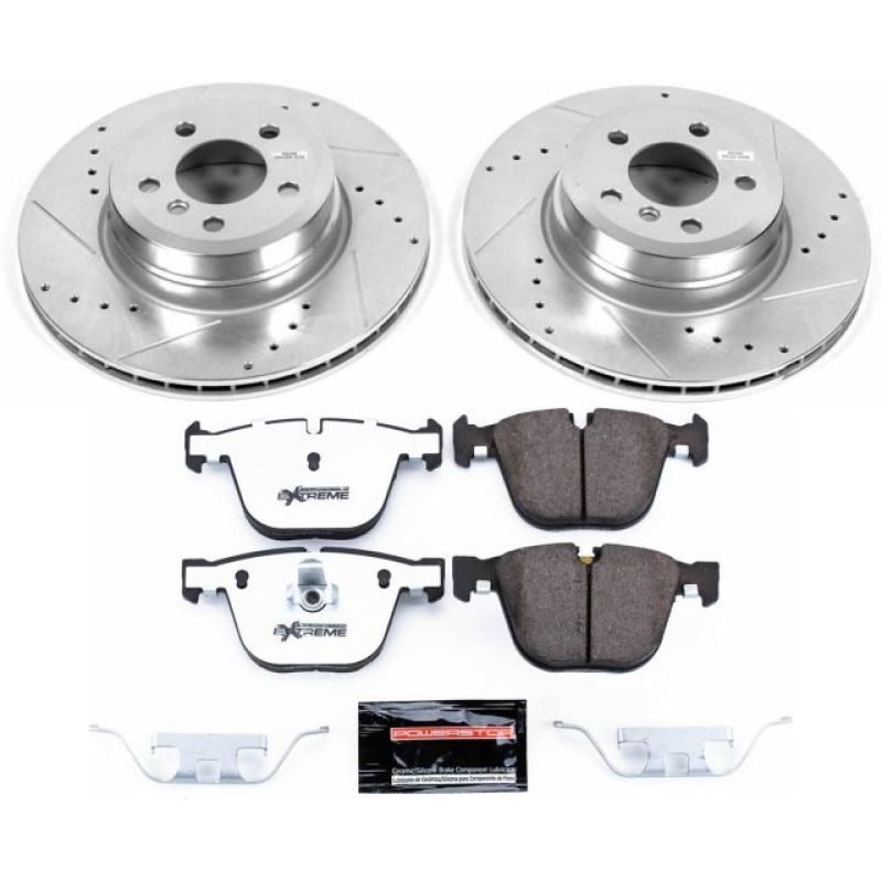 Power Stop 07-15 BMW X5 Rear Z26 Street Warrior Brake Kit Brake Kits - Performance D&S PowerStop