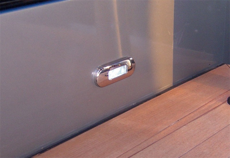 Hella Step Lamp 1X2 WHITE MD12/24 SS RIM 2XT Sidemarkers & Indicators Hella