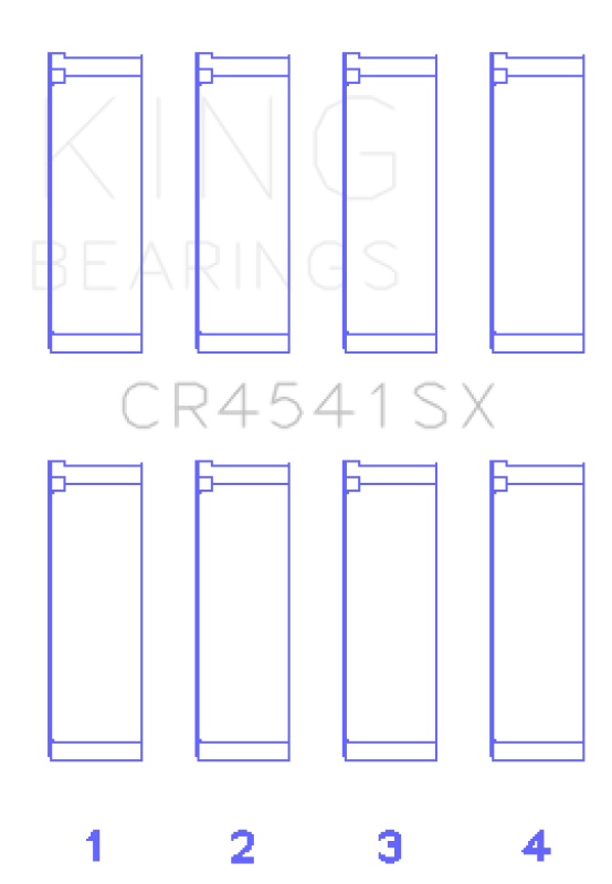 King Engine Bearings Honda F23A/F23Z/K20A3/16V (Size +0.25mm) Connecting Rod Bearing Set Connecting Rods King Engine Bearings