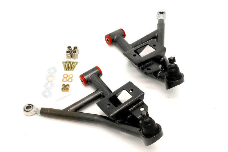 BMR 93-02 F-Body Adj. Lower A-Arms Poly/Rod End Combo - Black Hammertone Control Arms BMR Suspension