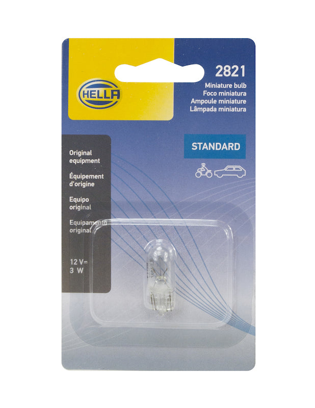 Hella Bulb 2821 12V 3W W2.1x9.5d T3.25 E1 SB Bulbs Hella