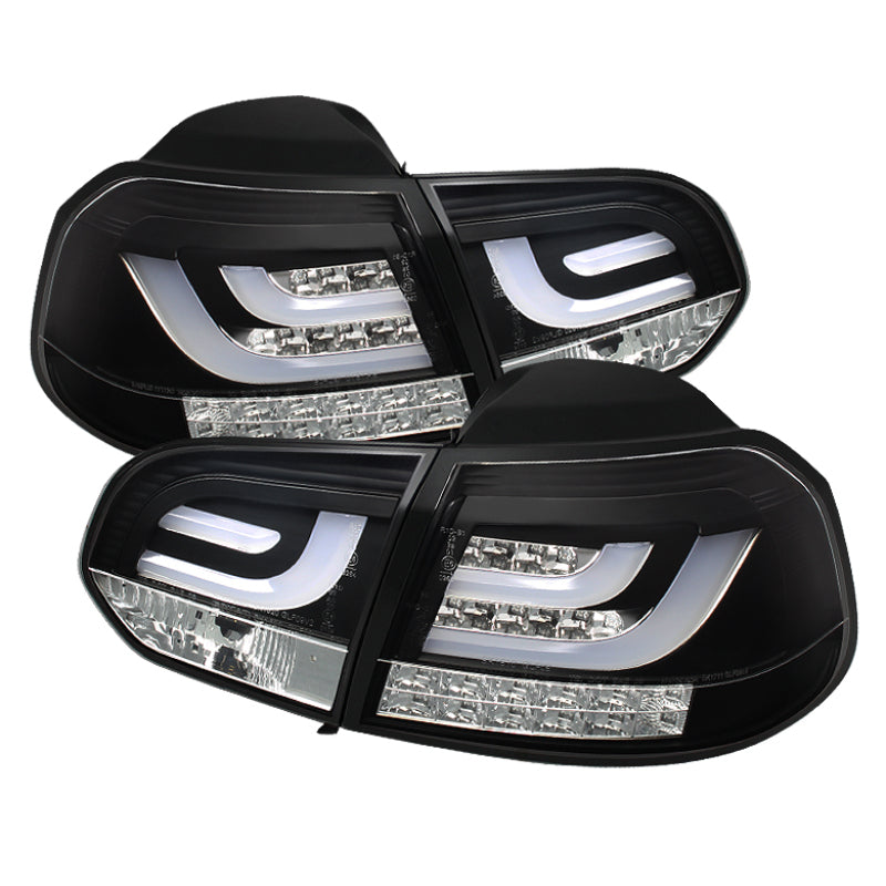 Spyder Volkswagen Golf/GTI 10-13 G2 Type With Light Bar LED Tail Lights Black ALT-YD-VG10-LED-G2-BK Tail Lights SPYDER