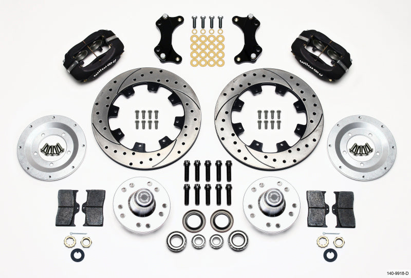 Wilwood Forged Dynalite Front Kit 12.19in Drilled WWE ProSpindle Big Brake Kits Wilwood