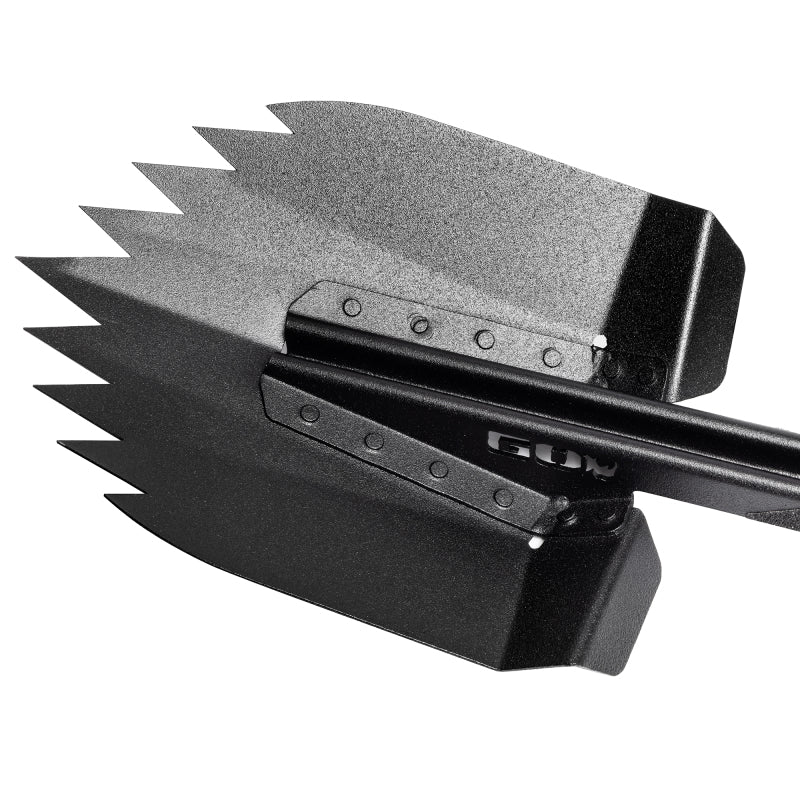 Go Rhino Xventure Gear Sharktooth Stackable Shovel - Textured Black Recovery Boards Go Rhino