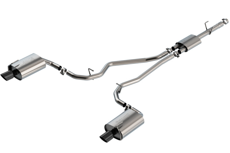 Borla 2020 Ford Explorer Limited Ecoboost 2.3L 2.25in S-type Exhaust - Black Chrome Tips Catback Borla