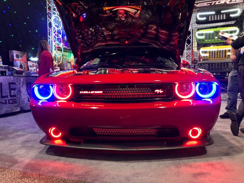 Oracle 08-14 Dodge Challenger Dynamic Surface Mount Headlight Halo Kit - - Dynamic Fog Lights ORACLE Lighting