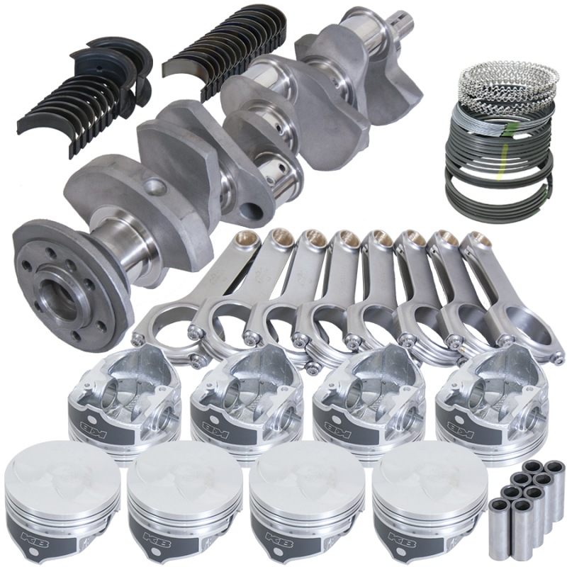 Eagle Chevy 350 3.480in Crank 6.000in H-Beam -3.7cc Flat Top 4.000in Pistons Rotating Assembly Rotating Assemblies Eagle