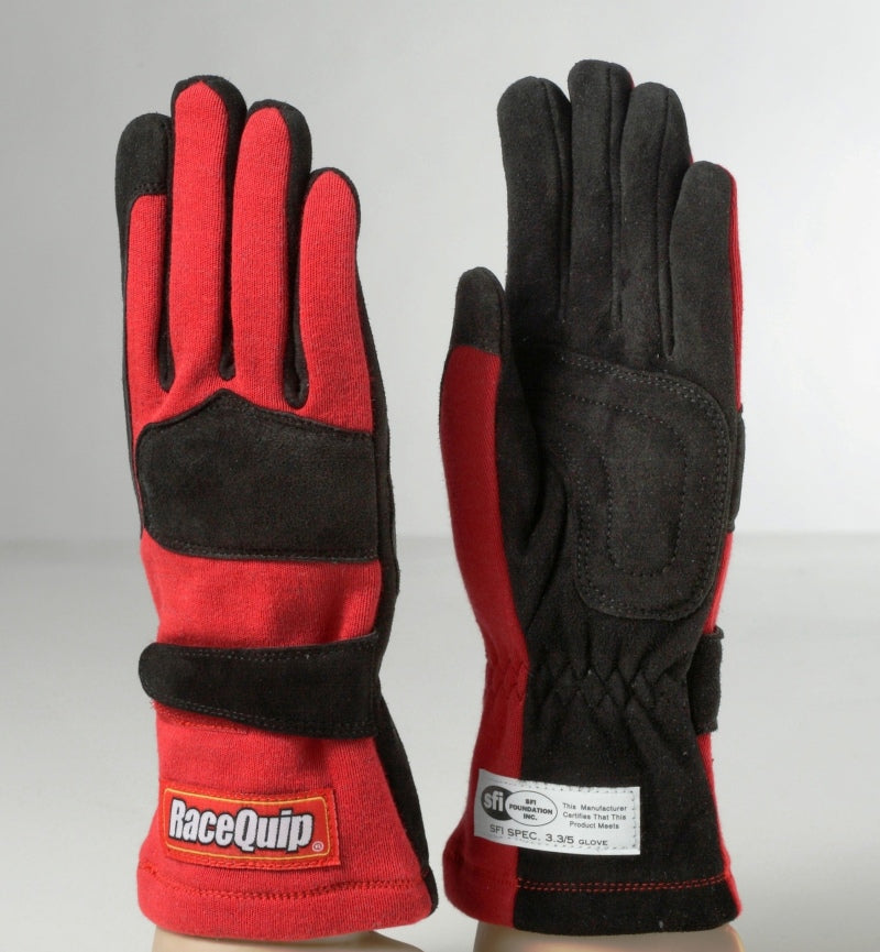 RaceQuip Red 2-Layer SFI-5 Glove - XL Racing Gloves Racequip