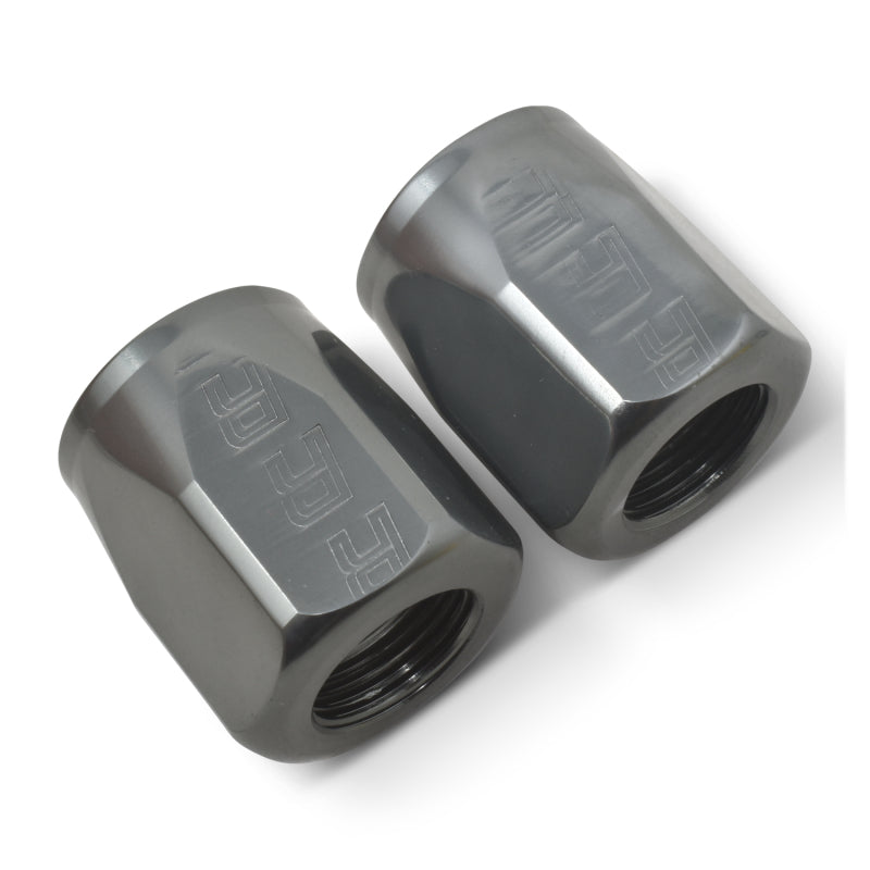 Russell Hose End Socket -10 AN Polished & Gray Anodized (2 Pack) Fittings Russell