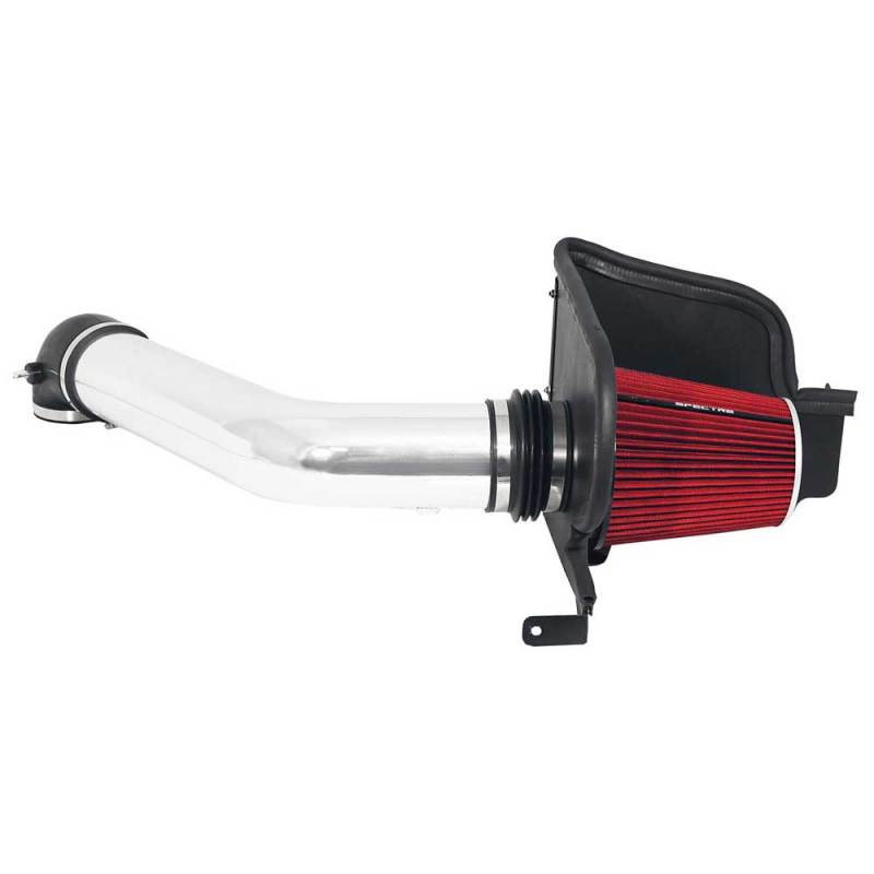 Spectre 04-08 Ford F150 V8-5.4L F/I Air Intake Kit - Clear Anodized w/Red Filter Cold Air Intakes Spectre