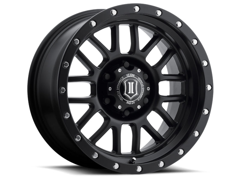 ICON Alpha 17x8.5 6x135 6mm Offset 5in BS 87.1mm Bore Satin Black Wheel Wheels - Cast ICON