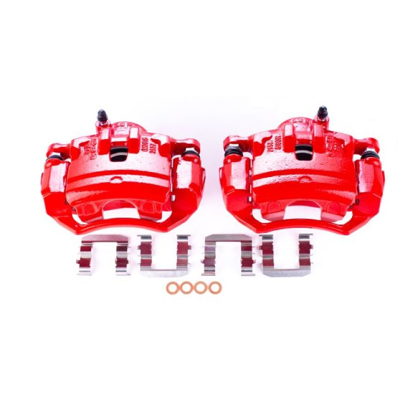 Power Stop 10-12 Hyundai Tucson Front Red Calipers w/Brackets - Pair Brake Calipers - Perf PowerStop