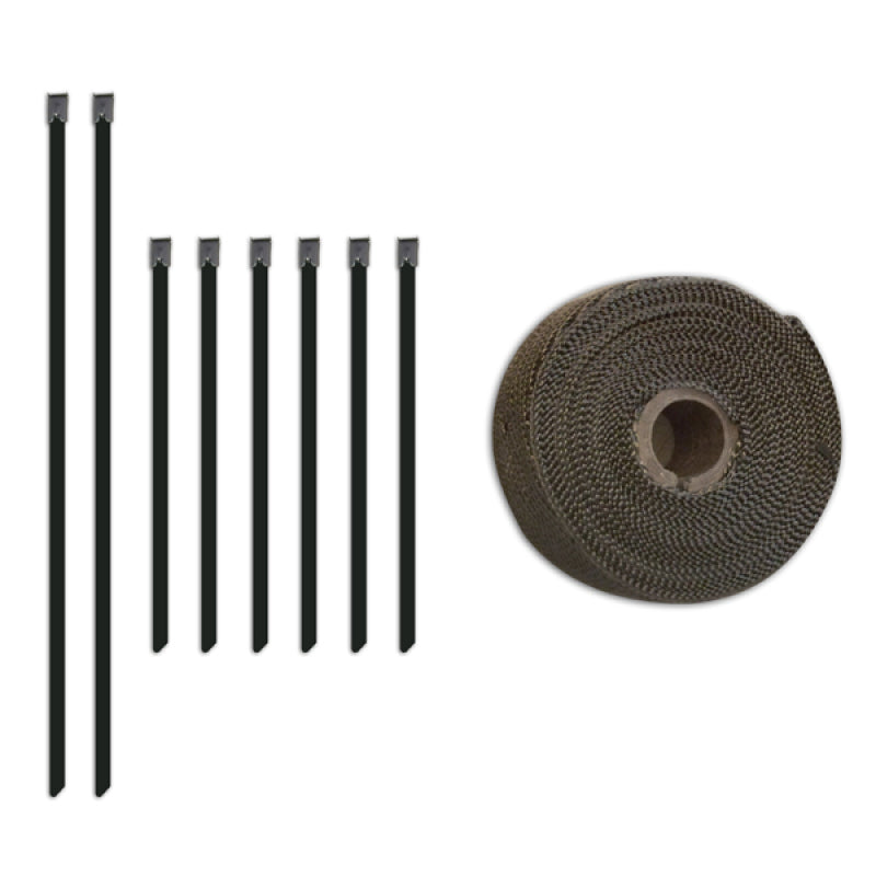 Mishimoto 2 inch x 35 feet Heat Wrap with Stainless Locking Tie Set Exhaust Wrap Mishimoto