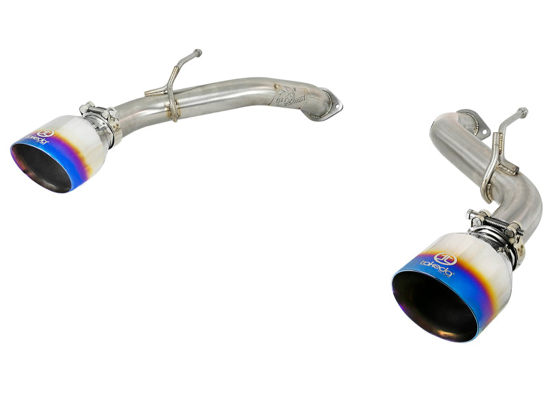 aFe POWER Takeda 2.5in 304 SS Axle-Back Exhaust w/ Blue Flame Tips 17-19 Infiniti Q60 V6-3.0L (tt) Axle Back aFe