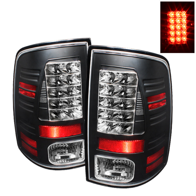 Spyder Dodge Ram 1500 09-14 10-14 LED Tail Lights Incandescent only - Blk ALT-YD-DRAM09-LED-BK Tail Lights SPYDER