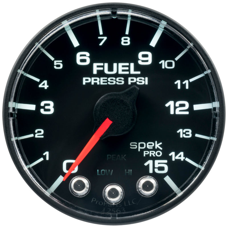 Autometer Spek-Pro - Nascar 2-1/16in Fuel Press 0-15 psi Bfb Ecu Gauges AutoMeter