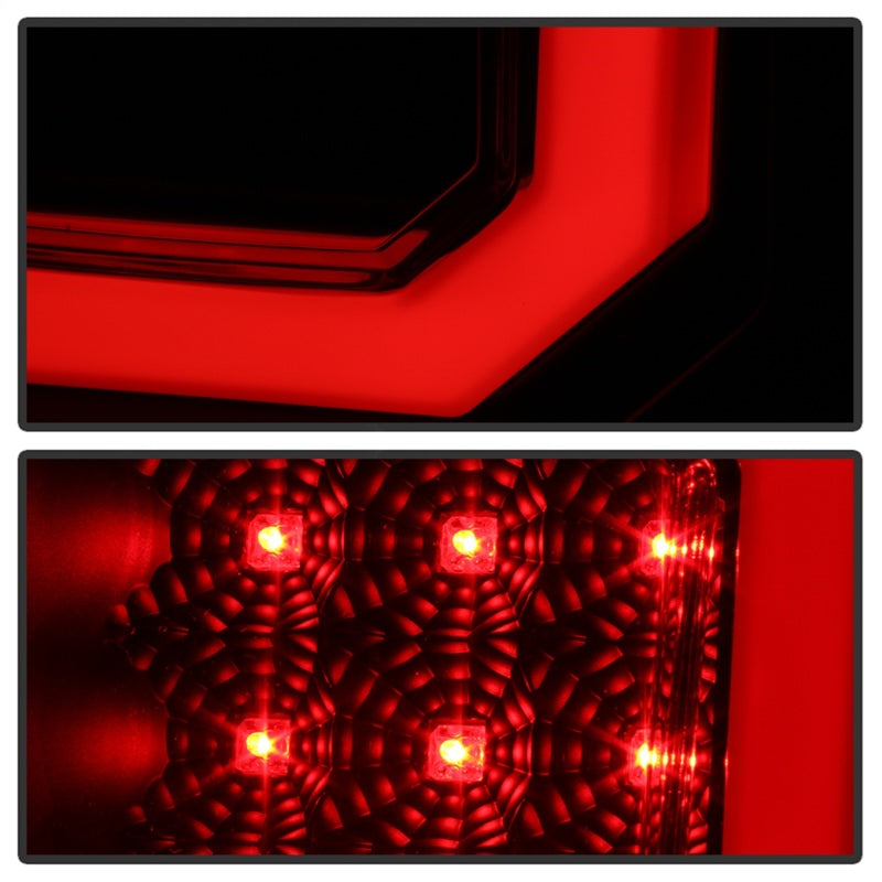 Spyder 07-13 Toyota Tundra V2 Light Bar LED Tail Lights - Smoke ALT-YD-TTU07V2-LB-BSM Tail Lights SPYDER