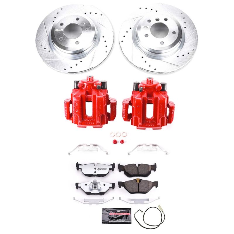 Power Stop 2006 BMW 325i Rear Z26 Street Warrior Brake Kit w/Calipers Brake Kits - Performance D&S PowerStop