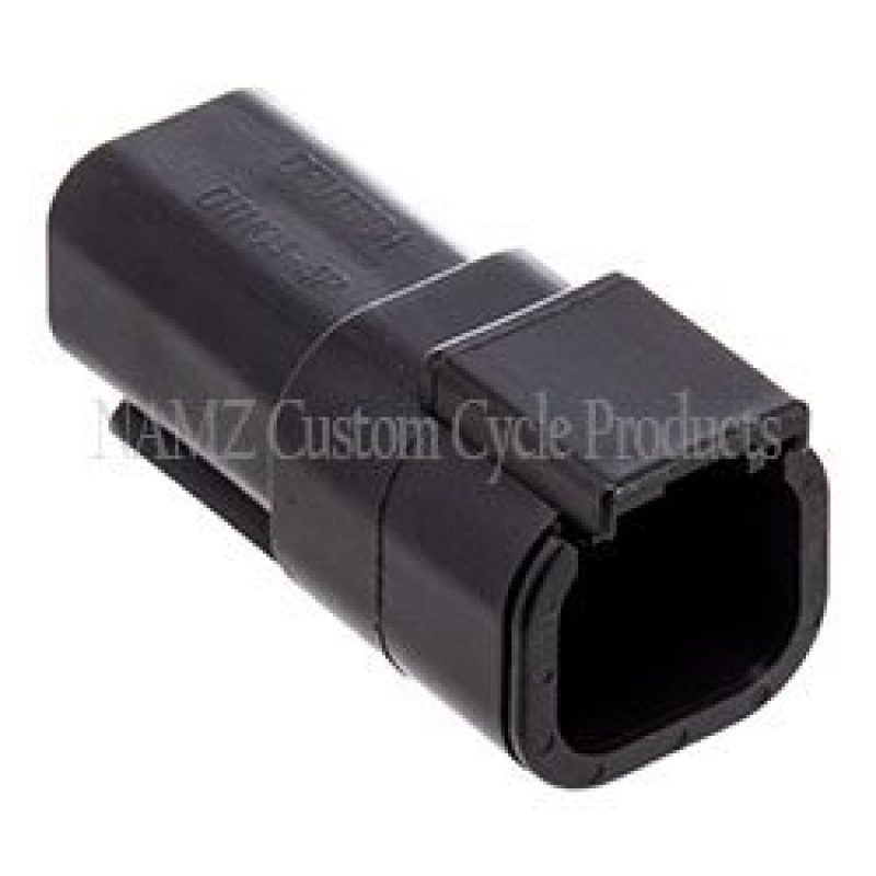 NAMZ Deutsch DTM 4-Position Receptacle w/4 Stamped Terminals & Wedgelock - Black (HD 74104-98BK) Wiring Connectors NAMZ