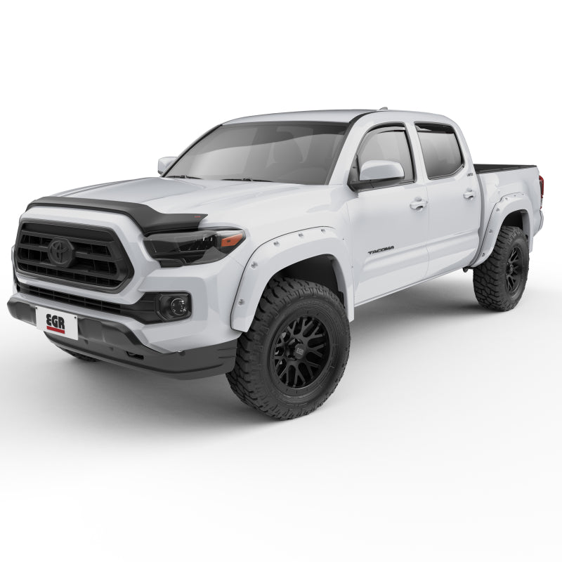 EGR 16+ Toyota Tacoma w/Mudflap Bolt-On Look Color Match Fender Flares - Set - Super White Fender Flares EGR