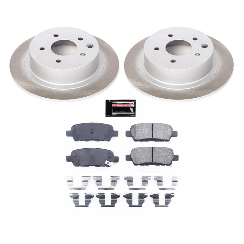 Power Stop 07-18 Nissan Sentra Rear Semi-Coated Rotor Kit Brake Kits - Performance Blank PowerStop