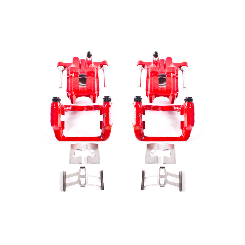 Power Stop 01-03 Acura CL Rear Red Calipers w/Brackets - Pair Brake Calipers - Perf PowerStop