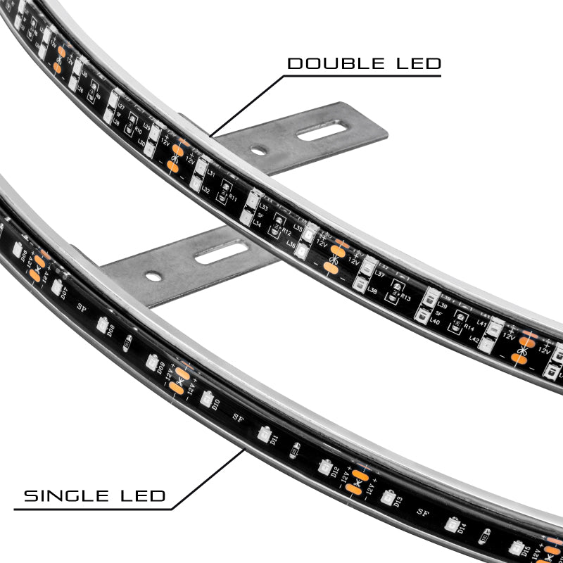 Oracle LED Illuminated Wheel Rings - Double LED - Blue Light Strip LED ORACLE Lighting