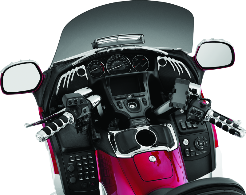 Kuryakyn ISO Grips For GL1800 With Heated Grips Chrome Grips Kuryakyn