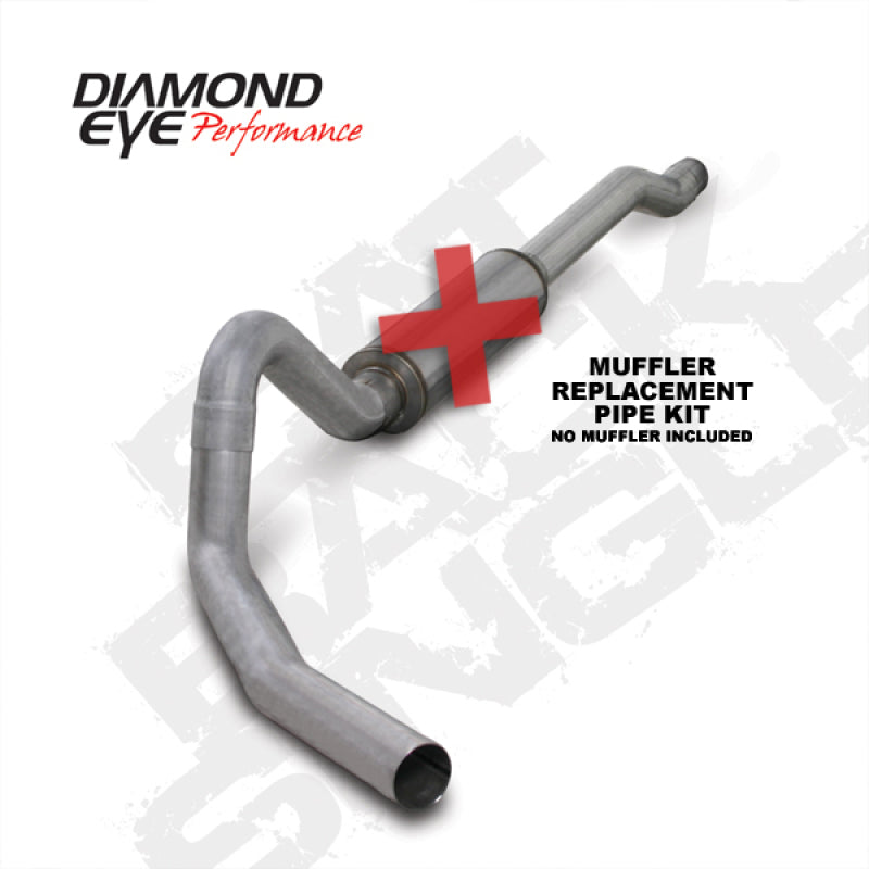 Diamond Eye KIT 4in Catback MFLR RPLCMENT PIPE Single AL: 03-06 FORD 6.0L EXCURSION Catback Diamond Eye Performance