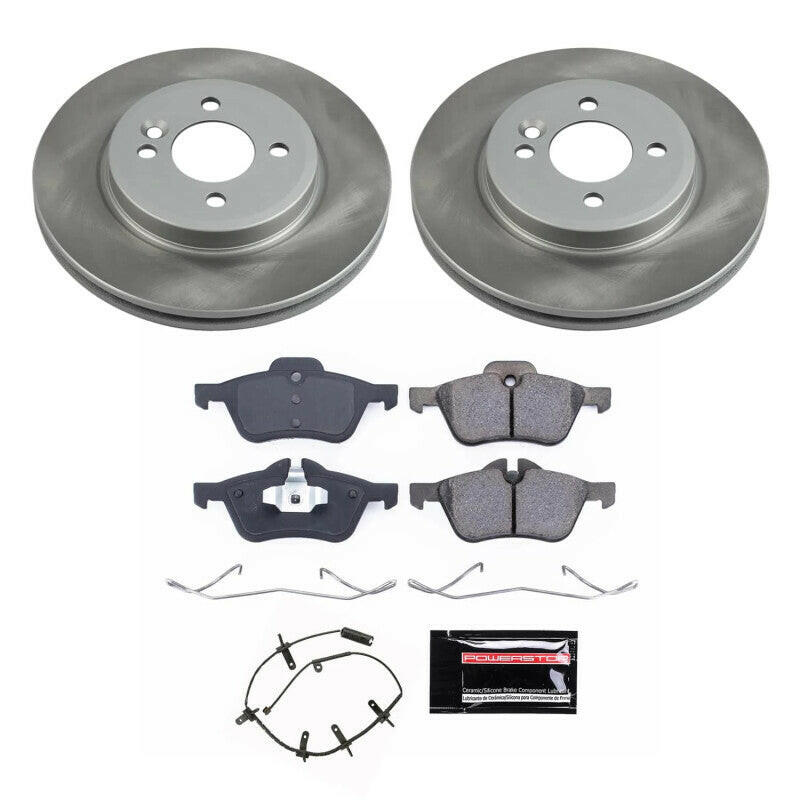 Power Stop 02-06 Mini Cooper Front Semi-Coated Rotor Kit Brake Kits - Performance Blank PowerStop