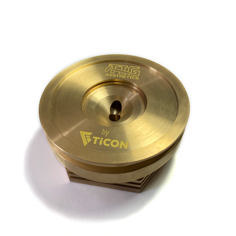 Ticon Industries Tig Aesthetics 4in Universal Vband Heat Sink w/ Purge - Tellurium Copper Flanges Ticon