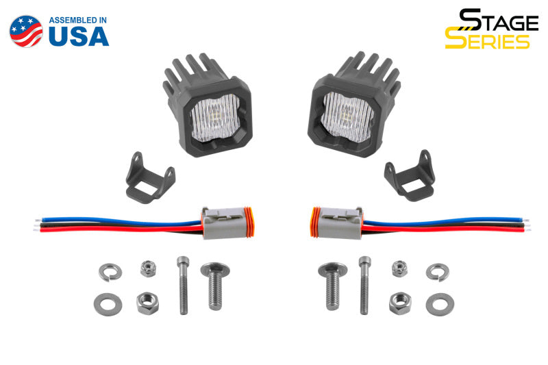 Diode Dynamics Stage Series C1 LED Pod - White SAE Fog Standard ABL (Pair) Light Accessories and Wiring Diode Dynamics