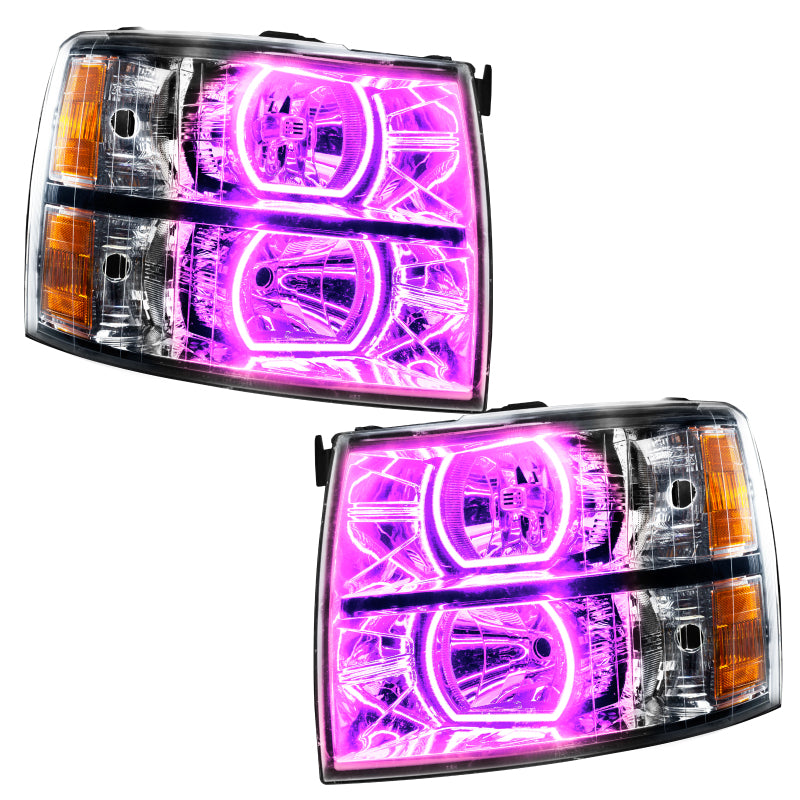 Oracle 07-13 Chevrolet Silverado SMD HL - Square - ColorSHIFT w/ BC1 Controller Headlights ORACLE Lighting