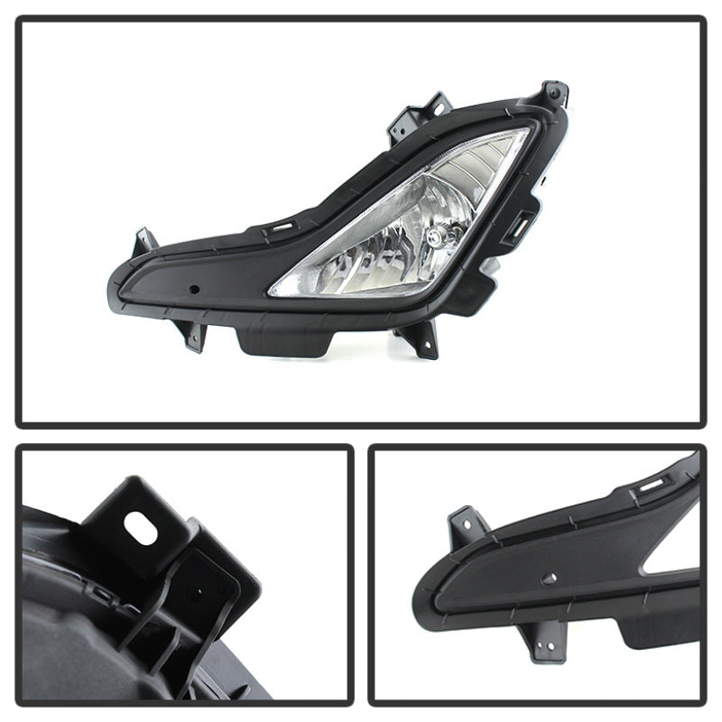 Spyder Hyundai Elantra 2014+ OEM Style Fog Lights W/Switch Clear FL-HYE2014-C Fog Lights SPYDER