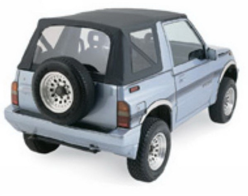 Rampage 1995-1998 Geo Tracker Soft Top OEM Replacement - Black Denim Soft Tops Rampage
