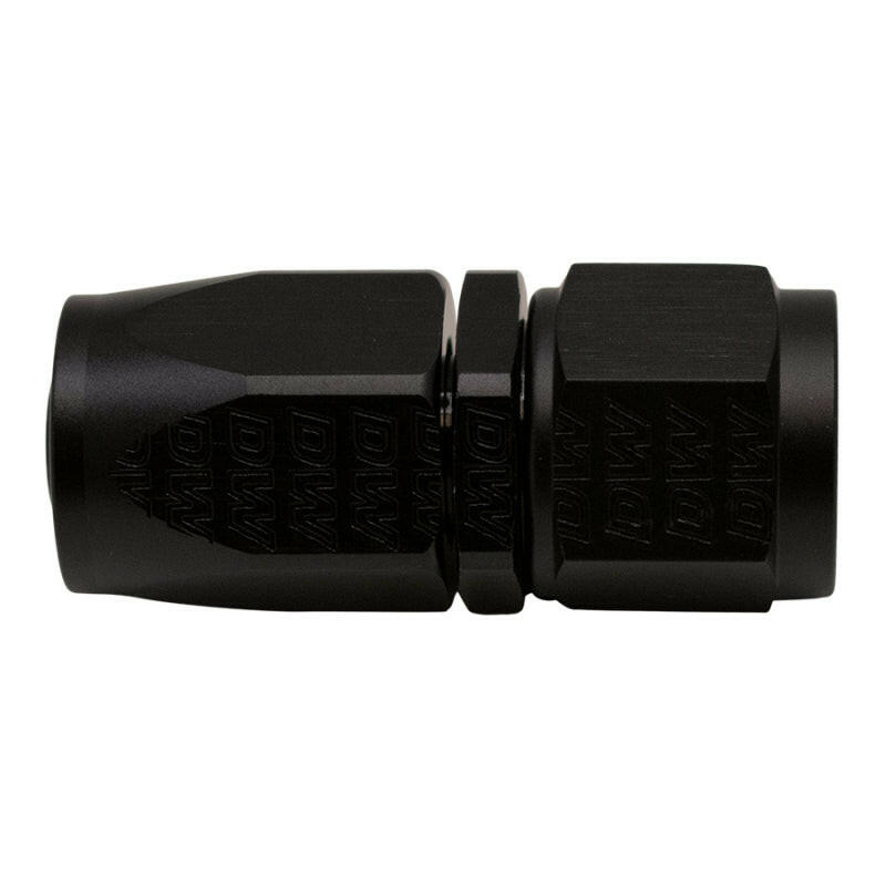 DeatschWerks 8AN Female Swivel Straight Hose End CPE - Anodized Matte Black Fittings DeatschWerks