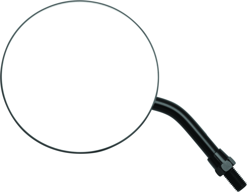 BikeMaster 4in Adjustable Round Mirror 10mm - Each - Black Side Mirrors BikeMaster
