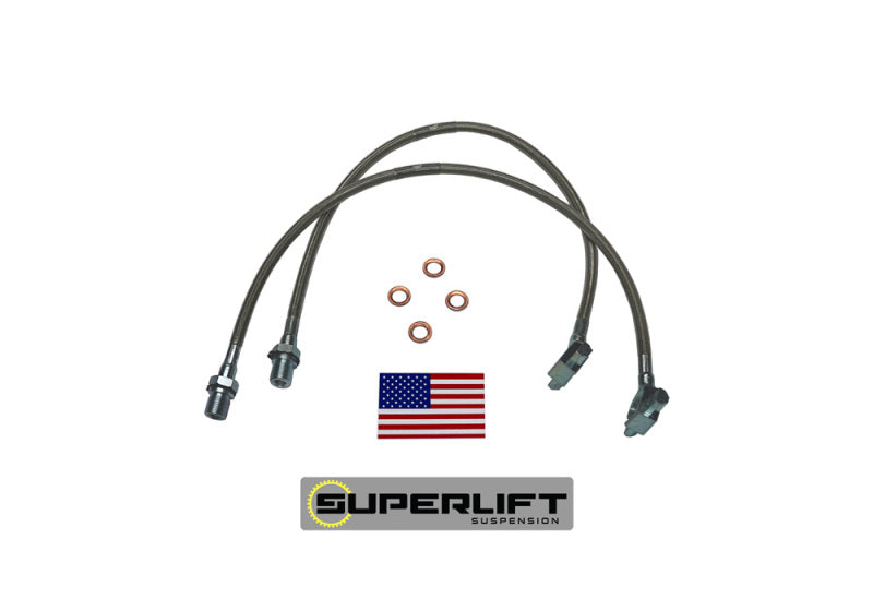 Superlift 71-78 GM Pickup/Blazer/Suburban w/ 4-6in Lift Kit (Pair) Bullet Proof Brake Hoses Brake Line Kits Superlift