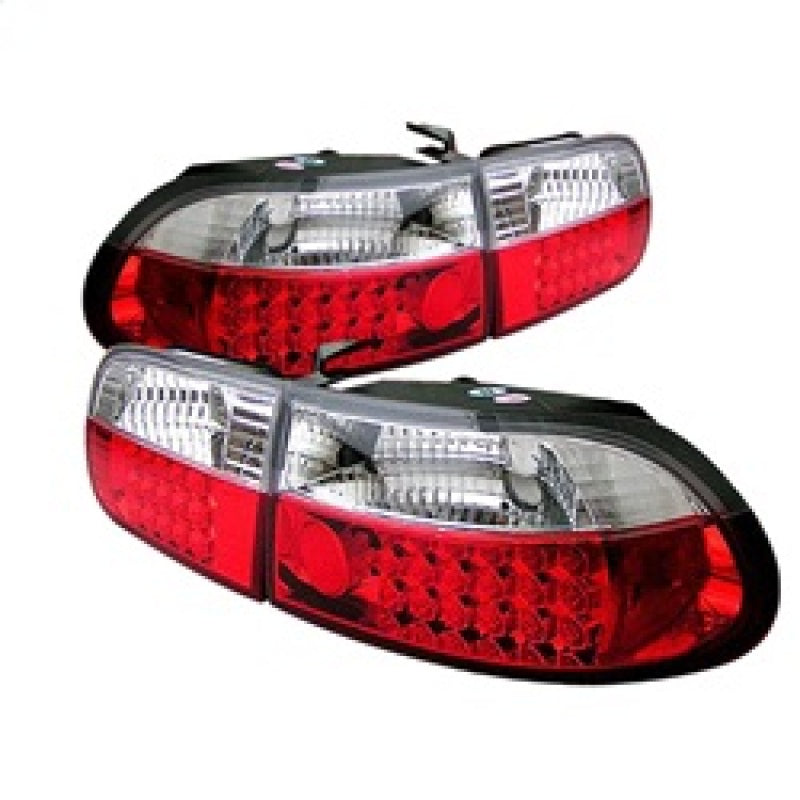 Spyder Honda Civic 92-95 3DR LED Tail Lights Red Clear ALT-YD-HC92-3D-LED-RC Tail Lights SPYDER