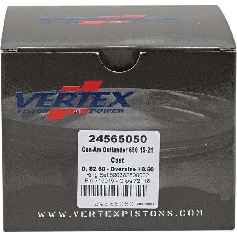 Vertex Piston 04-05 Can-Am Outlander 330 2x4 330cc +0.50mm Oversized Cast Replica Piston Kit Piston Sets - Powersports Vertex Pistons